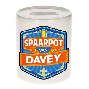 Kinder spaarpot voor Davey - keramiek - naam spaarpotten