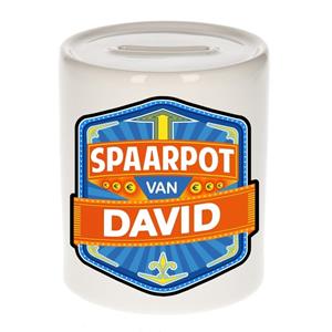 Kinder spaarpot voor David - keramiek - naam spaarpotten