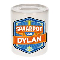 Kinder spaarpot voor Dylan - keramiek - naam spaarpotten