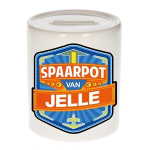 Kinder spaarpot voor Jelle - keramiek - naam spaarpotten