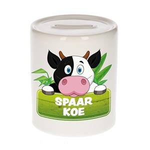 Kinder spaarpot met spaar koe opdruk - keramiek - koeien spaarpotten