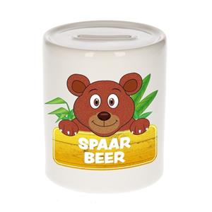 Kinder spaarpot met spaar beer opdruk - keramiek - beren spaarpotten