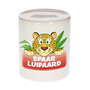 Kinder spaarpot met spaar luipaard opdruk - keramiek - luipaarden spaarpotten