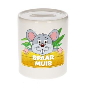 Kinder spaarpot met spaar muis opdruk - keramiek - muis spaarpotten