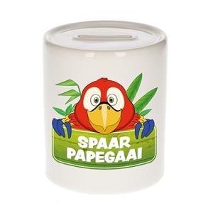 Kinder spaarpot met spaar papegaai opdruk - keramiek - papegaaien spaarpotten