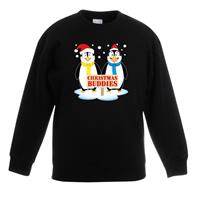 Shoppartners Kersttrui met pinguin vriendjes zwart kinderen 3-4 jaar (98/104) Zwart