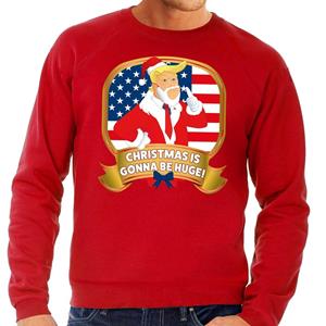 Shoppartners Foute kersttrui rood Christmas is gonne be Huge voor heren