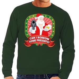 Shoppartners Foute kersttrui groen Can I Borrow Some Presents voor heren