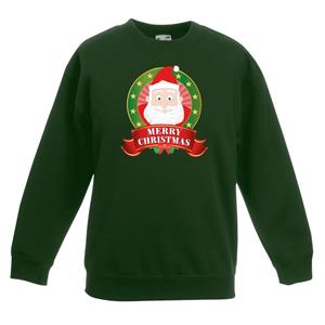 Shoppartners Kersttrui met de kerstman groen jongens en meisjes 3-4 jaar (98/104) Groen