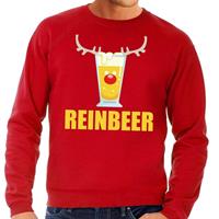 Shoppartners Foute kersttrui Reinbeer rood voor heren