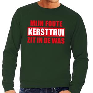 Shoppartners Foute kersttrui in de was groen voor heren