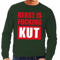 Shoppartners Foute kersttrui Kerst Is Fucking Kut groen voor heren