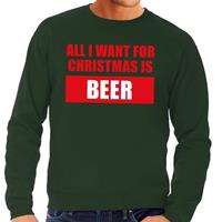 Shoppartners Foute kersttrui Christmas Beer groen voor heren