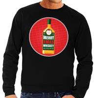 Shoppartners Foute kersttrui Merry Christmas whiskey zwart heren Zwart