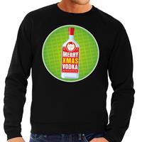 Shoppartners Foute kersttrui Merry Christmas vodka zwart heren Zwart
