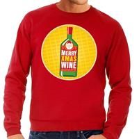 Shoppartners Foute kersttrui Merry Christmas wine rood heren Rood