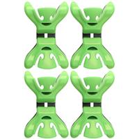 4x Slingers/decoratie ophangen slingerklemmen groen Groen