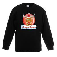 Shoppartners Kersttrui Merry Christmas rendier kerstbal zwart kinderen 14-15 jaar (170/176) Groen