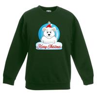 Shoppartners Kersttrui Merry Christmas ijsbeer kerstbal groen kinderen 3-4 jaar (98/104) Groen