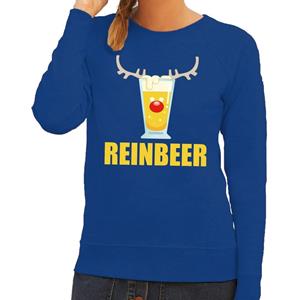 Shoppartners Foute kersttrui Reinbeer blauw voor dames