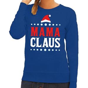 Shoppartners Foute kersttrui mama claus blauw dames Blauw