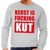 Shoppartners Foute kersttrui Kerst Is Fucking Kut grijs voor heren