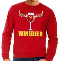 Shoppartners Foute kersttrui Winedeer rood voor heren