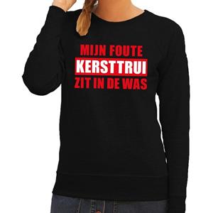 Shoppartners Foute kersttrui in de was zwart voor dames