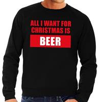 Shoppartners Foute kersttrui Christmas Beer zwart voor heren