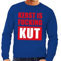 Shoppartners Foute kersttrui Kerst Is Fucking Kut blauw voor heren