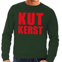 Shoppartners Foute kersttrui Kut Kerst groen voor heren