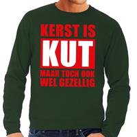 Shoppartners Foute Kersttrui Kerst is kut maar toch gezellig groen voor heren
