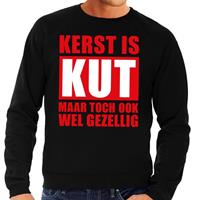 Shoppartners Foute Kersttrui Kerst is kut maar toch gezellig zwart voor heren