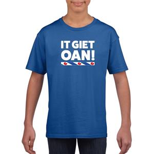 Blauw t-shirt Friesland It Giet Oan kinderen Blauw