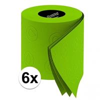 6x groen toiletpapier Groen