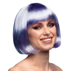 Pruik Cabaret bobline lila