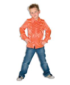 Kinder Ruche Blouse Oranje