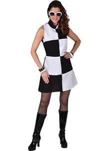 Coppens 60's jurk "Black/white"