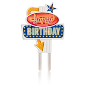 Happy Birthday caketopper met verlichting