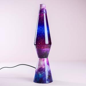 fiftiesstore Fisura Lavalamp Bullet - Galaxy Met Paarse Vloeistof En Glitter