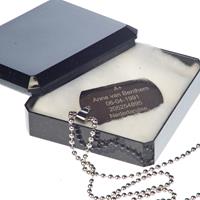 YourSurprise Zilverkleurige naamhanger - Dogtag - Edelstaal