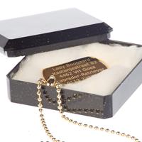 YourSurprise Goudkleurige naamhanger - Dogtag - Edelstaal