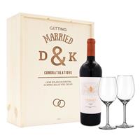 YourSurprise Wijnpakket met wijnglazen - Salentein Primus Malbec - Gegraveerde deksel