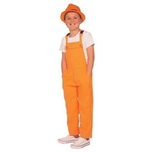 Oranje tuinbroek/overall voor kinderen