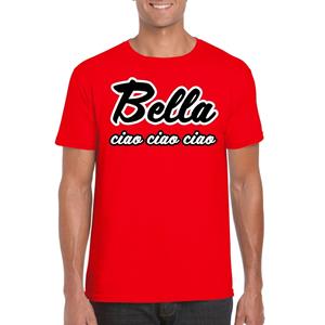 Toppers - Rood Bella Ciao t-shirt voor heren