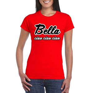 Toppers - Rood Bella Ciao t-shirt voor dames