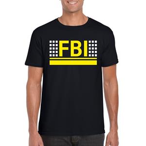 Shoppartners FBI logo t-shirt zwart voor heren