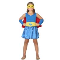 Supergirl jurk/jurkje verkleed kostuum voor meisjes