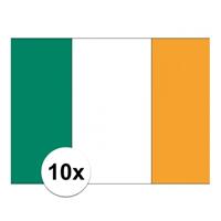 Shoppartners 10x stuks Vlag Ierland stickers Multi