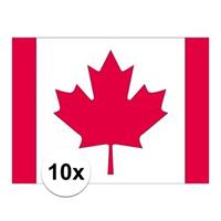 Shoppartners 10x stuks Vlag Canada stickers Multi